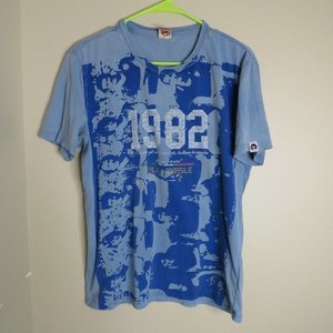 Joe Rivetto blue 1982 tshirt‎ sz L